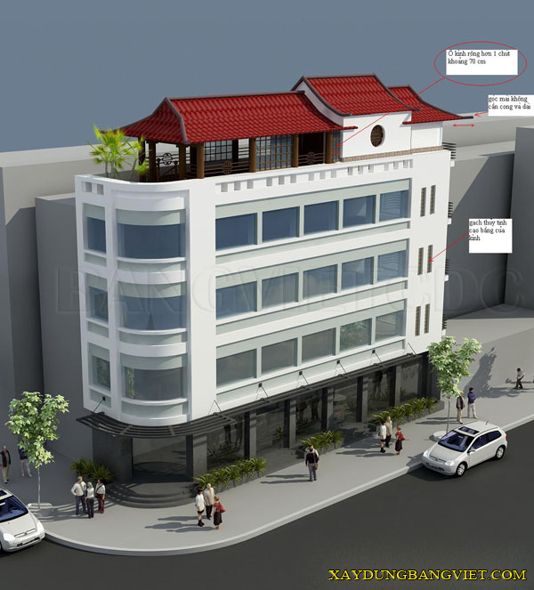 kiến trúc tòa nhà văn phòng - Công Ty Cổ Phần Tư Vấn Thiết Kế Xây Dựng Bằng Việt